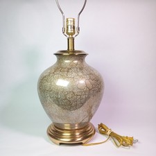 Vintage Frederick Cooper Lamp Cream Gold 1980s Chinoiserie Porcelain Ginger Jar picture