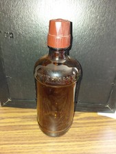 Vintage Waterman's Ink Amber Bottle 32 Oz With Cap picture