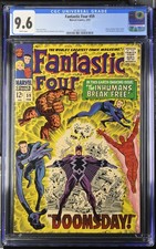 Fantastic Four #59 1967 CGC 9.6 White Pages Inhumans Silver Surfer Doom Marvel picture