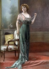 French comedian singer Marcelle Lender as Mme de Croix Fontaine in- Old Photo picture