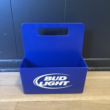 Vintage Bud Light Beer Condiment Caddy Bottle/Can Holder Blue Plastic 2007 RARE picture