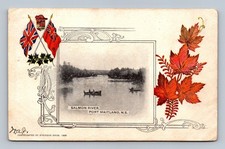 1905 Salmon River Port Maitland NS Canada Real Photo Postcard Atkinson Bros picture