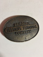 Railroad Company Illinois Terminal Belt Buckle Rare Belt Buckle picture