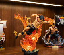 One Piece Portgas D Ace Action Figure Anime Collectible PVC Flame Model Toy picture