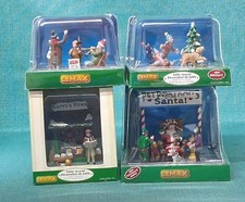 LEMAX Village Collection Lot of 4 Pets w/Santa, Kappy's News, Band & Sleigh Ride picture