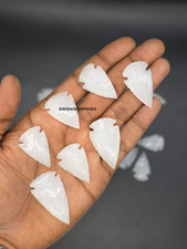 Handmade White Jade Glass Arrowhead 1