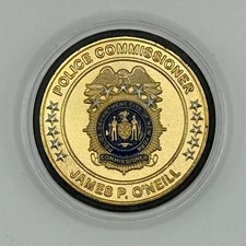 NYPD POLICE COMMISIONER JAMES P O'NEILL GOLD CHALLENGE COIN picture