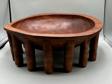 Vintage Large 16 Leg Hand Carved Tanoa Wood Kava Bowl Kumete 12