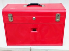KENNEDY MACHINIST TOOL BOX RED 7 DRAWER MODEL 520 1 KEY CHEST USA GOVT SURPLUS picture