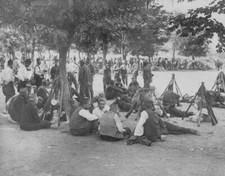 Members Of Serbian Reserve Forces Encamped Near Belgrade 1914 Old Photo picture