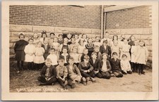 c1910s LOST NATION, Iowa RPPC Postcard School Children / Class - TURNER Photo picture