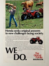 1982 Honda ATC Motorcycle Print Ad Multipurpose All Terrain Cycle picture