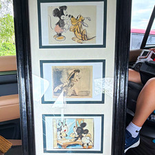 Disney Framed Art Prints Set - Mickey Mouse, Pluto & Pinocchio picture