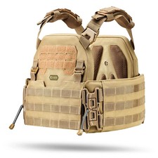 M8 Tactical Plate Carrier MOLLE Panel Coyote IRR Cordura Quick Release picture