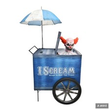 6-Ft. I Scream Clown Cart Halloween Animatronic picture