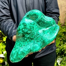 6.1LB  Natural Polished Malachite Mineral freeform specimen Reiki Stone Healing picture