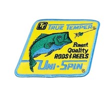 VTG 70s 80s True Temper Uni-Spin Finest Quality Rods & Reels Sew on Patch 4” NEW picture