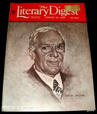 UPTON SINCLAIR 1934 RUN FOR CALIFORNIA GOVERNOR ART & ARTICLE FEATURE picture
