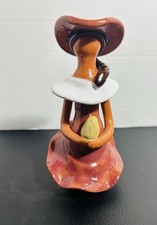 Dominican Republic Faceless Terracotta Clay Doll Handmade Cultural picture