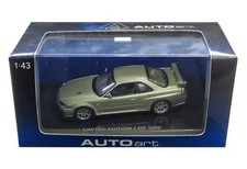 AutoArt 1/43 Nissan Skyline R34 GT-R V-Spec II Nur Millennium Jade 57338 picture