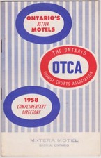1958 Ontario Canada Motels Directory Brochure picture