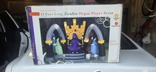 Gemmy Zombie Organ Player Inflatable Airblown 11' ft Halloween Tested - RARE picture