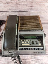 Vintage GE 7-4722B AM/FM Clock Radio Telephone Woodgrain Radio/Clock Work picture