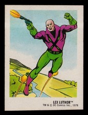 1978 ORIGINAL Tastee DC Comics Superheroes Stickers LEX LUTHOR Card 23 of 30 picture