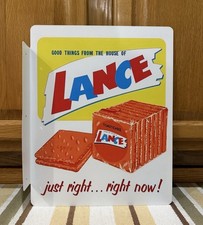 Lance Crackers Flange Sign Toastchee Snack Vintage Style Wall Decor picture