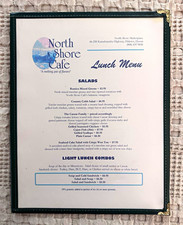 North Shore Cafe Lunch Menu Haleiwa Hawaii Salads Sandwiches Entrees Pastas picture