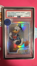 Topps 2024 Chrome Disney Donald Duck 90th Anv #DD9 Refractor PSA 10 picture