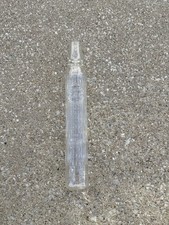 Antique 1920s 1 Qt Tiolene Motor Oil Slim Tall Embossed Clear Glass Bottle 18” picture