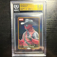 2025 Topps Chrome Deadpool Cowboypool #36 Black Refractor /10 Marvel Card  picture