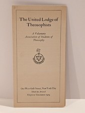 1922 United Lodge of Theosophists NYC Prospectus Pamphlet H.P. Blavatsky Occult picture