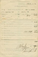 1925 Pittsburgh PA Mercy Hospital Statement Invoice Lehman Bill Medical picture