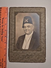 Vintage Photo Man Wearing Shriner Hat Photograph picture
