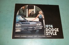 1974 Dodge Style  Original Sales Brochure -Charger, Dart etc 40  pages-EX. Cond. picture
