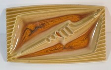 Vintage MCM Norleans Groovy Orange Tabletop Ashtray Japan 10