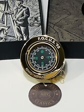 NOS AITG Classics Solid Brass COMPASS Paperweight With Box. Focus 98”Reno picture
