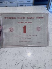 1939 Interurban Electric Railway Company Timetable #1 W Map Good Condition picture