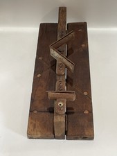 Vintage Compact Folding Miter Box Wood & Metal Adjustable Saw Guide picture