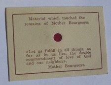 Vtg relic card touched remains St Saint Marguerite Bourgeoys Notre Dame Montreal picture