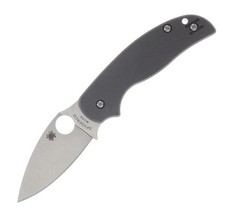 Spyderco SMKW Exclusive Sage 5 C123TIPM390 - Smooth Gray Titanium - Satin M390 picture