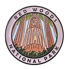 Cre8Travel Redwoods National Park Collectible Magnet - Enamel Finish 52mm NEW picture