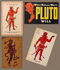 Pluto Water French Lick IN Antique Advertising Postcards LOT Of 4 1906 Leather picture
