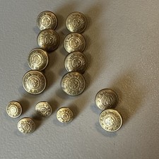 Vintage Lackawanna RR Complete 14-Pc Uniform Button Lot DL&W Scovill Mfg Co picture