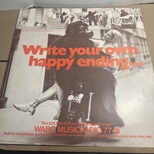WABC Music Radio 77 Gorilla King Kong McDonalds Cardboard Promo Sign Vintage picture
