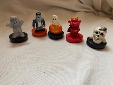 5 Vintage  RUSS BERRIE Mini Halloween Figurines STAMPS picture