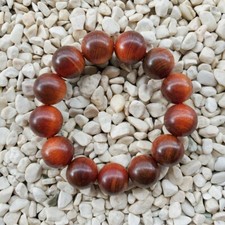 Amazing 13 Translucent Beads Borneo Agathis Bracelet 18 MM Raja Kayu #10 picture
