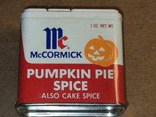 VTG McCORMICK PUMPKIN PIE SPICE CAKE HALLOWEEN JACK O' LANTERN FACE 1 OUNCE picture